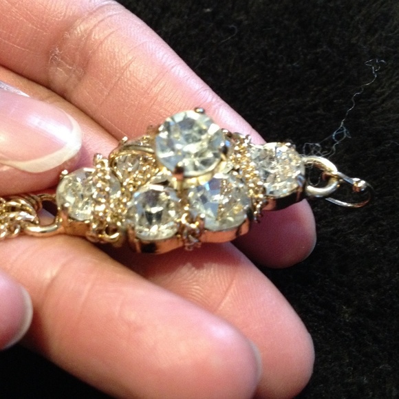 Crystal tassel statement earrings - Picture 4 of 4